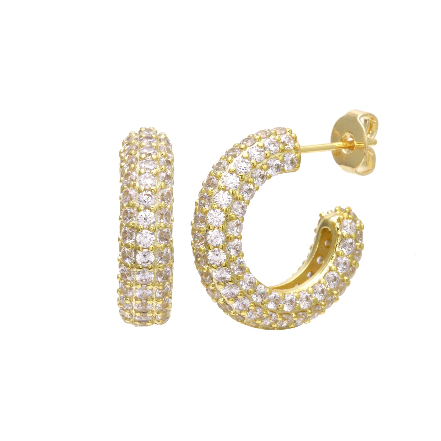 Mimi Pave Medium Earrings